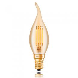 Лампа светодиодная филаментная диммируемая E14 4W 2200K золотая  - 1